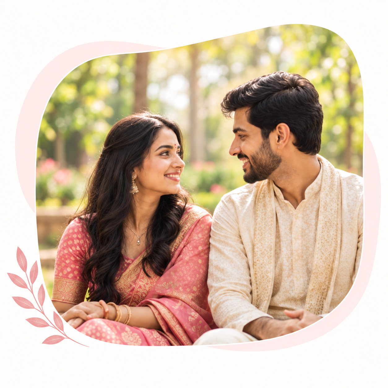 Happy Indian couple — Tulsi Vivah Matrimony